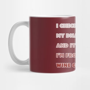 Funny Wine Country Vino Lover DNA Genetics Mug